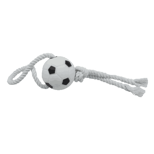 [PT0095] BB dog toy soccer ball on a string with a squeaker 35cm
