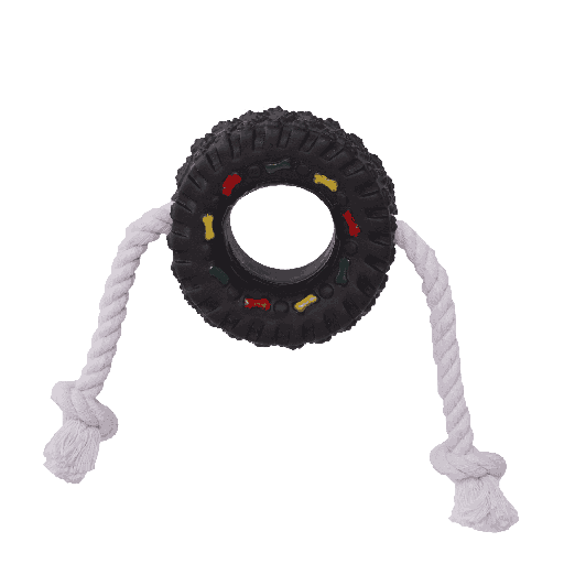 [PT0097] BB dog toy tire on a string 36cm
