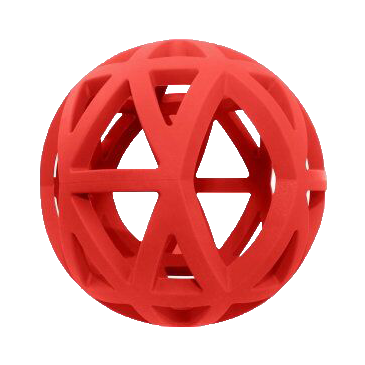 BB Dog Toy – Geometric Ball with Vanilla Scent (7cm, Red/Yellow/Orange/Blue)