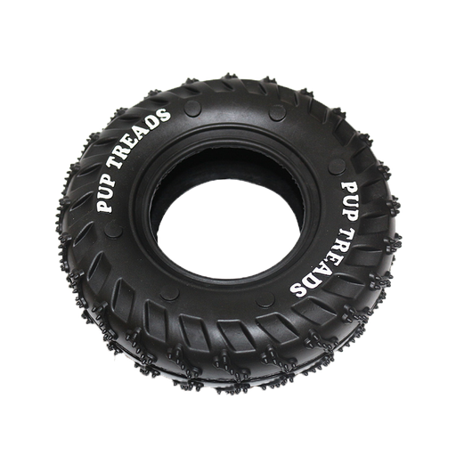 BB Dog Toy – Rubber Tire with Milk Scent (15.5cm, Black and Blue)