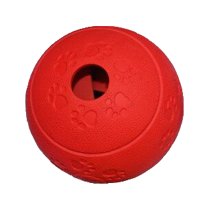 [PT0039-A (Red)] BB Dog Toy Rubber Ball For Treats Vanilla Scent 6,5 cm