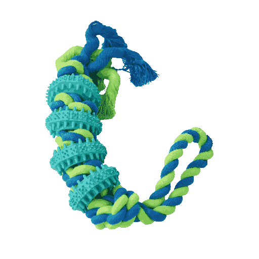 Dog dental discs on a string with a loop mint scent 38cm Turquoise || Red || Orange