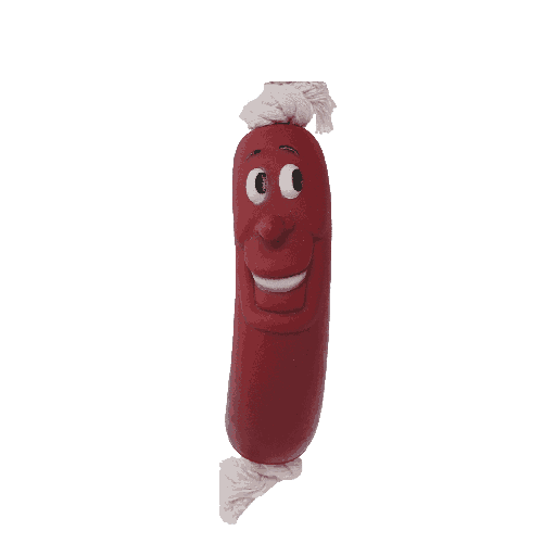 [PT0092] BB Dog Toy Sausage on a String 11 cm