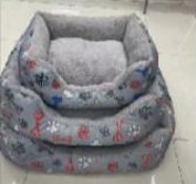[SNPB0003M-b (grey)] Snappy Rectangular Pet Bed Box Grey M 54*39*9cm