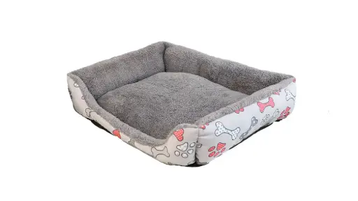 [SNPB0003L-B (Grey)] Snappy Rectangular Pet Bed Box Grey L 66*51*11cm