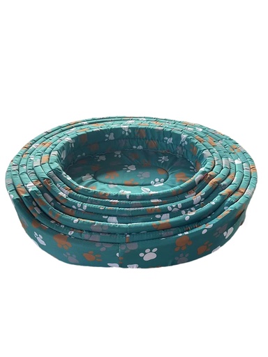Pet Bed with Paws Red
