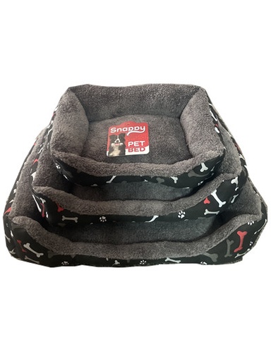 Rectangular Pet Bed – SQUARE Brown with Paws 