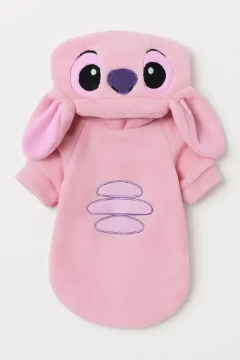 Pet Clothes - Stitch Hoodie for Dogs and Cats - Pink