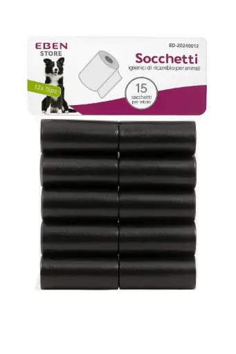 Poop Bags Refill Roll - Pack of 12 x15pieces