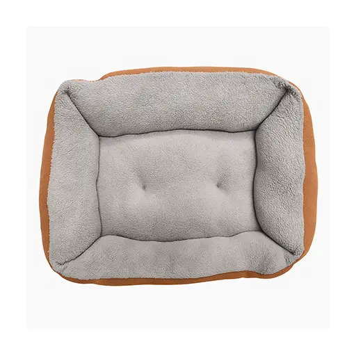 Cozy Haven Pet Bed – Brown & Grey
