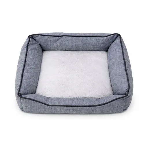 Premium-Plush-Grey-Color-Pet-Bed