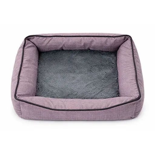Soft-Mauve-Pet-Bed-With-Faux-Fur