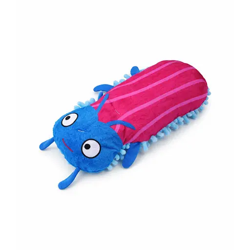 Plush Caterpillar Dog Toy – Soft, Colourful & Fun