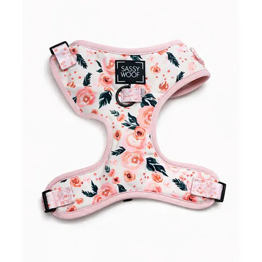 Dog Harness – Blush Rose Floral Soft Fit