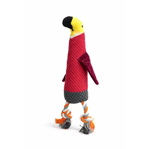 Flamingo Rope Plush Dog Toy – Interactive Chew & Tug Toy
