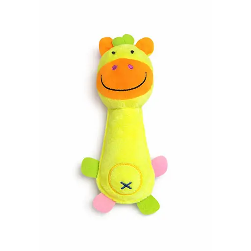 Plush Giraffe Squeaky Dog Toy – Soft & Colourful