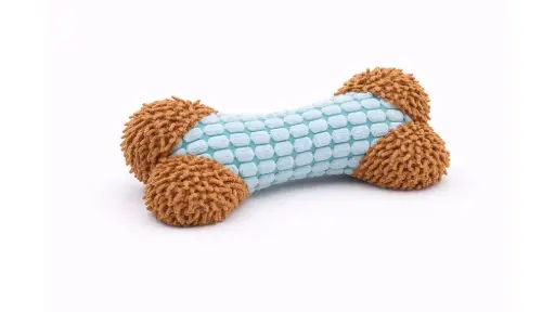 Soft Plush Bone Dog Toy – Textured Chew & Comfort Toy