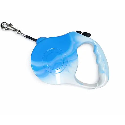 MarbleGrip Retractable Dog Leash – Ergonomic One-Hand Control || 5m