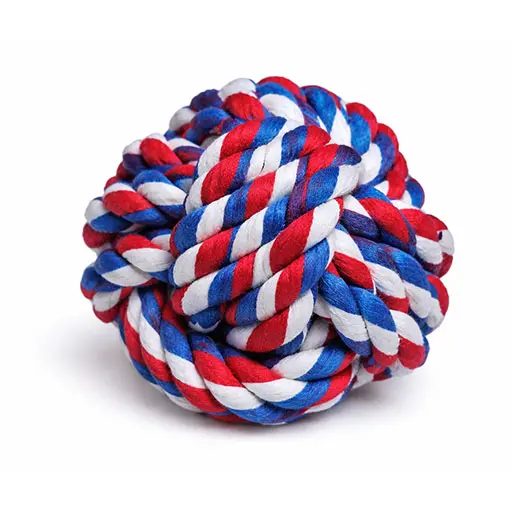 Tough, Fun & Teeth-Friendly Cotton Rope Ball Dog Toy || 7.5cm