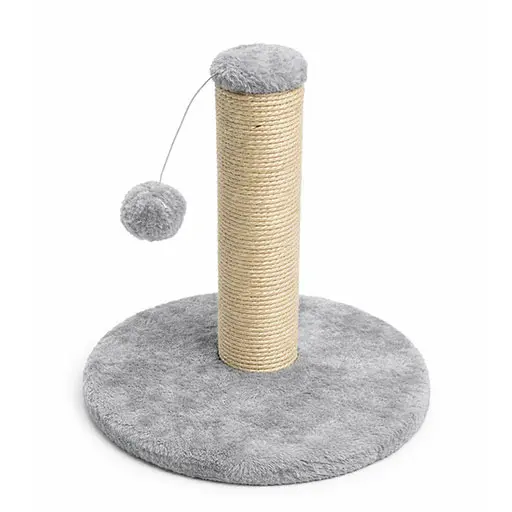 CloudTouch Sisal Cat Scratching Post with Plush Ball – Grey