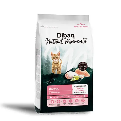Dibaq Natural Moments 5 Star Menu Cat  Kitten - Chicken & Turkey 1.5kg