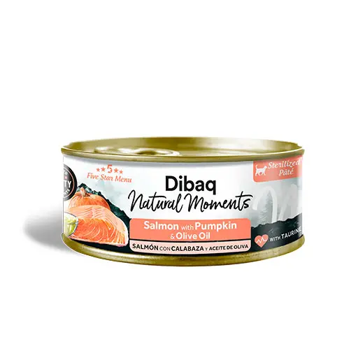 Dibaq Natural Moments Sterilized Paté – Salmon with Pumpkin & Olive Oil (70g) 
