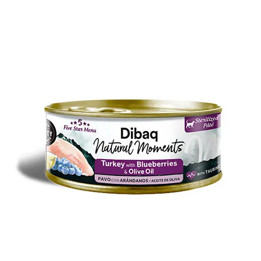 Dibaq Natural Moments 5 Star Menu Cat Adult & Sterilized Turkey with Blueberries 70g