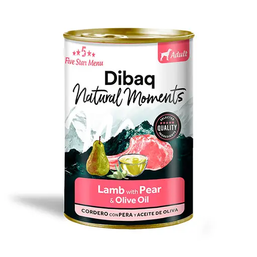 Dibaq Natural Moments Dog Adult Dog Lamb with Pear 380G