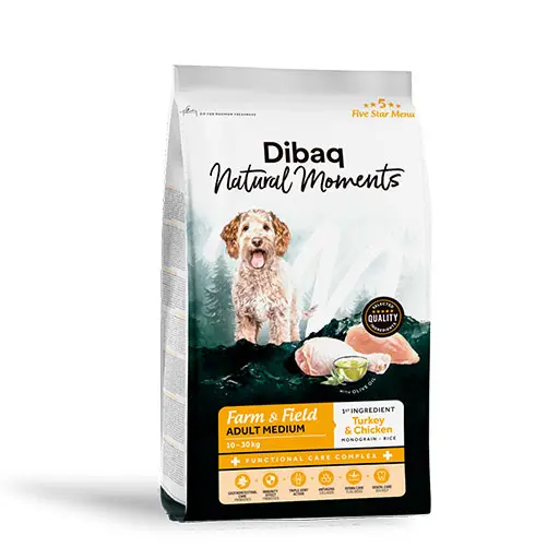 Dibaq Natural Moments 5 Star Menu Dog Adult Medium Farm & Field - Turkey & Chicken
